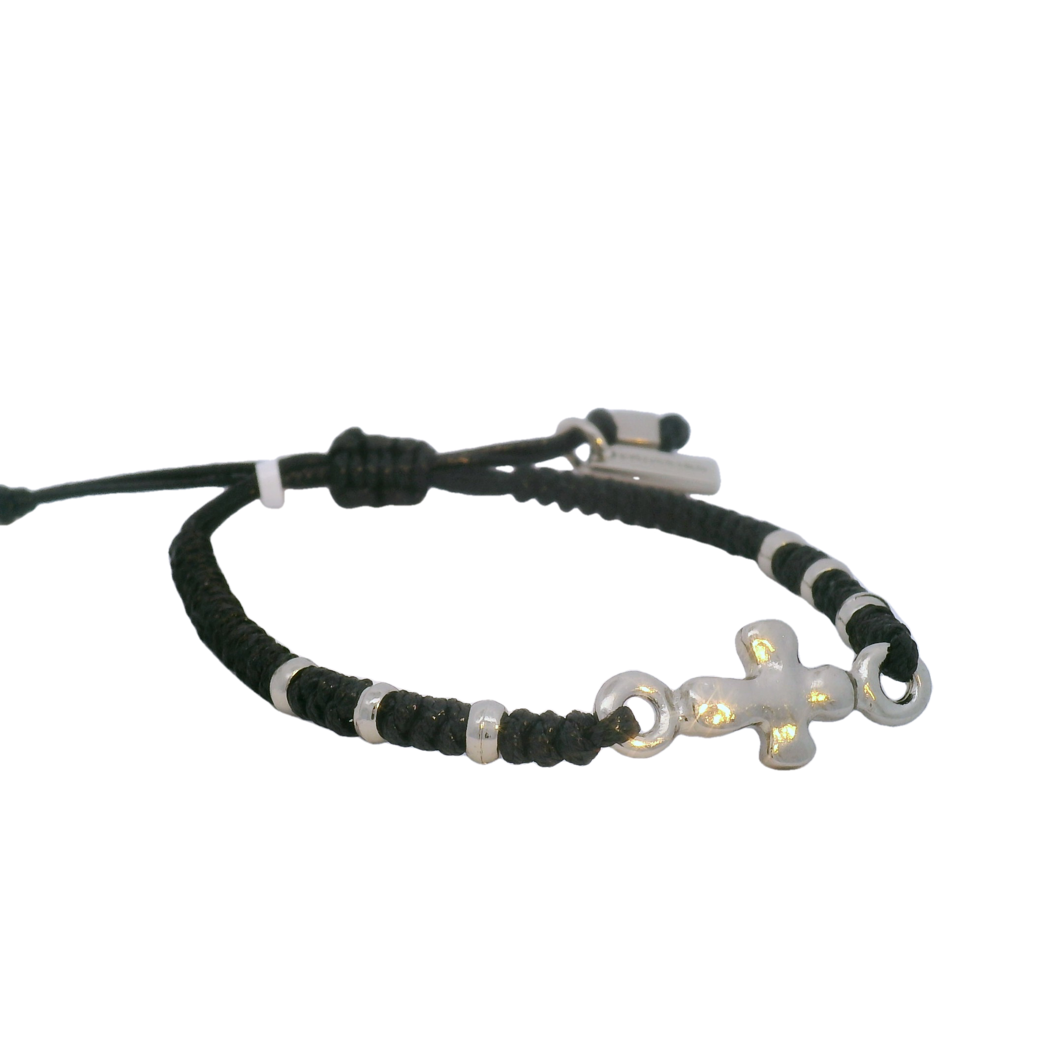 Pulseras de cuerda con cruz