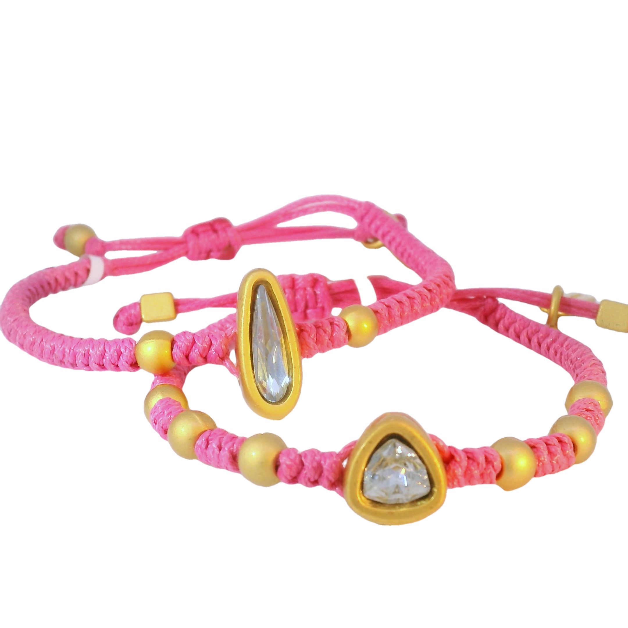 Pulseras Tejidas Cristal Triangular/Ovalada