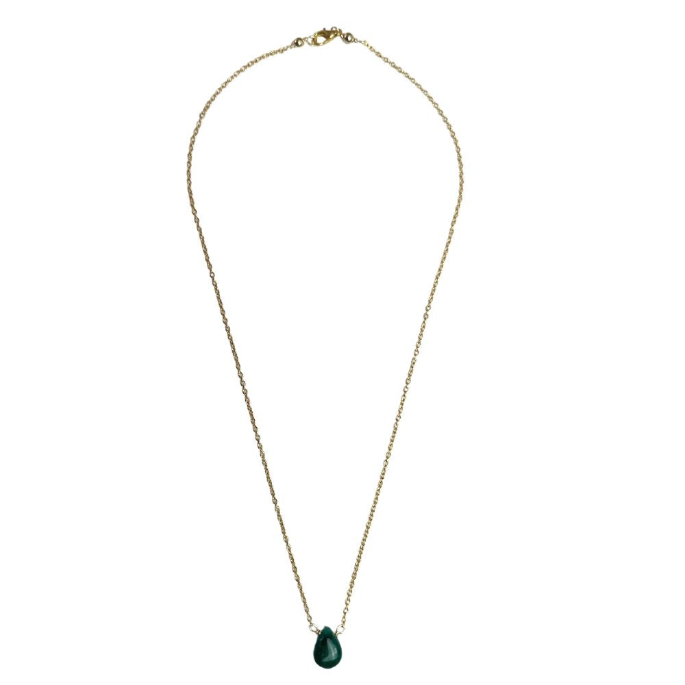 Collar Gota Esmeralda/Rubí