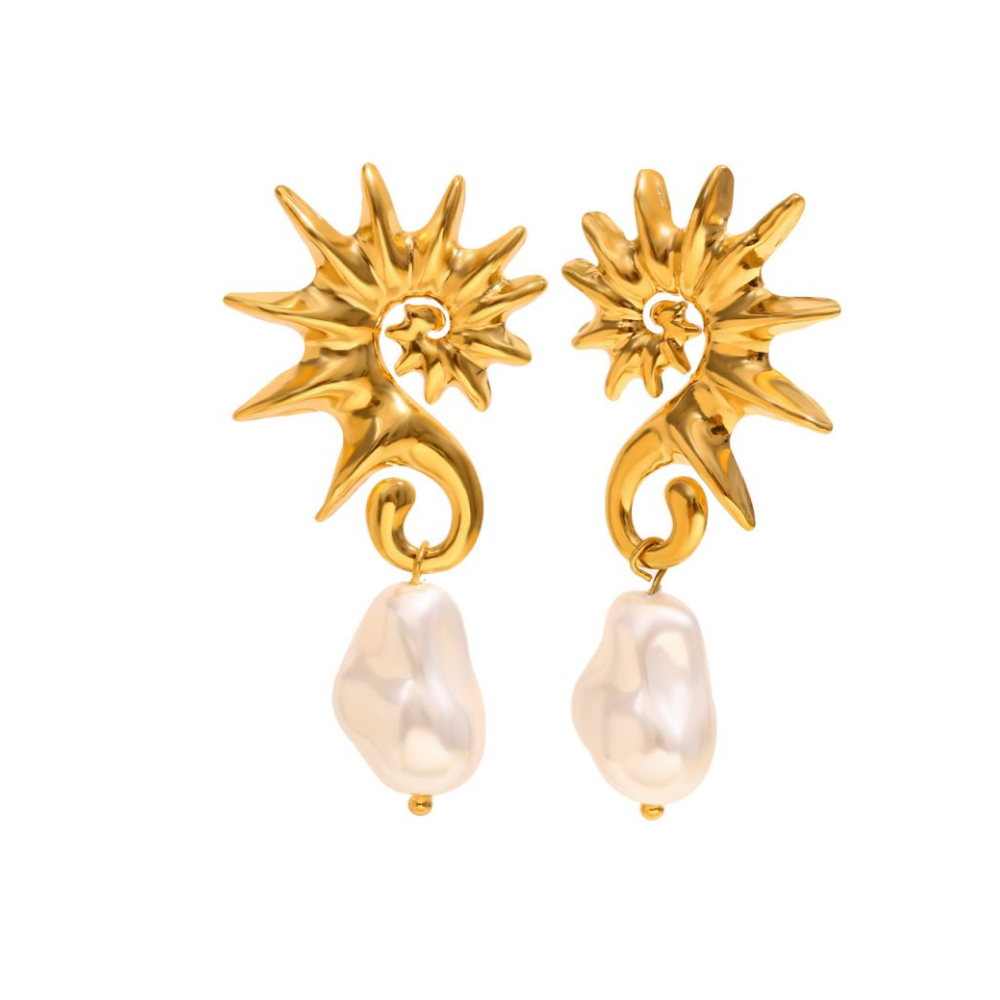 Aretes Golden Sea Whispers