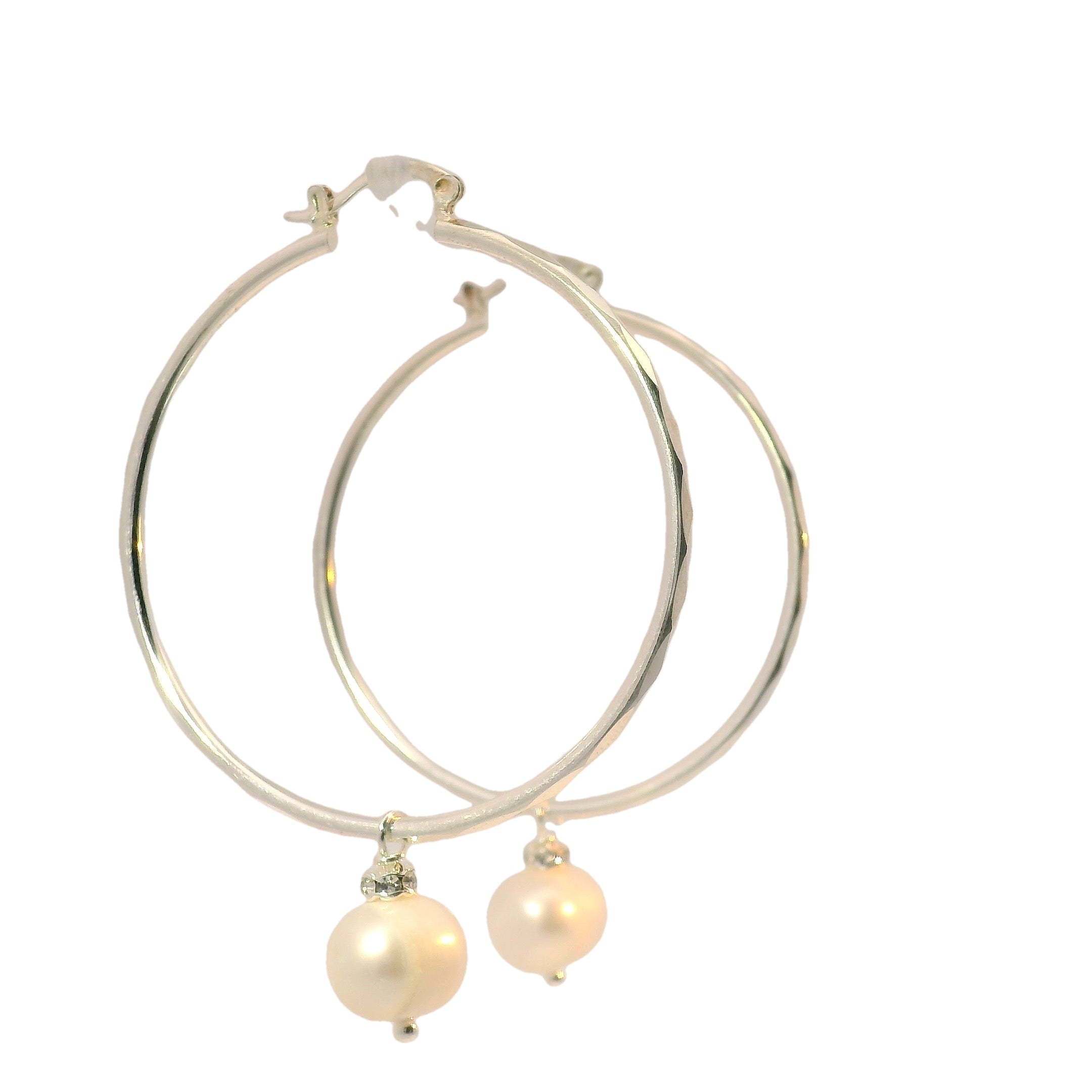 Arete Arracada Grande Plata-Perla-Zirc