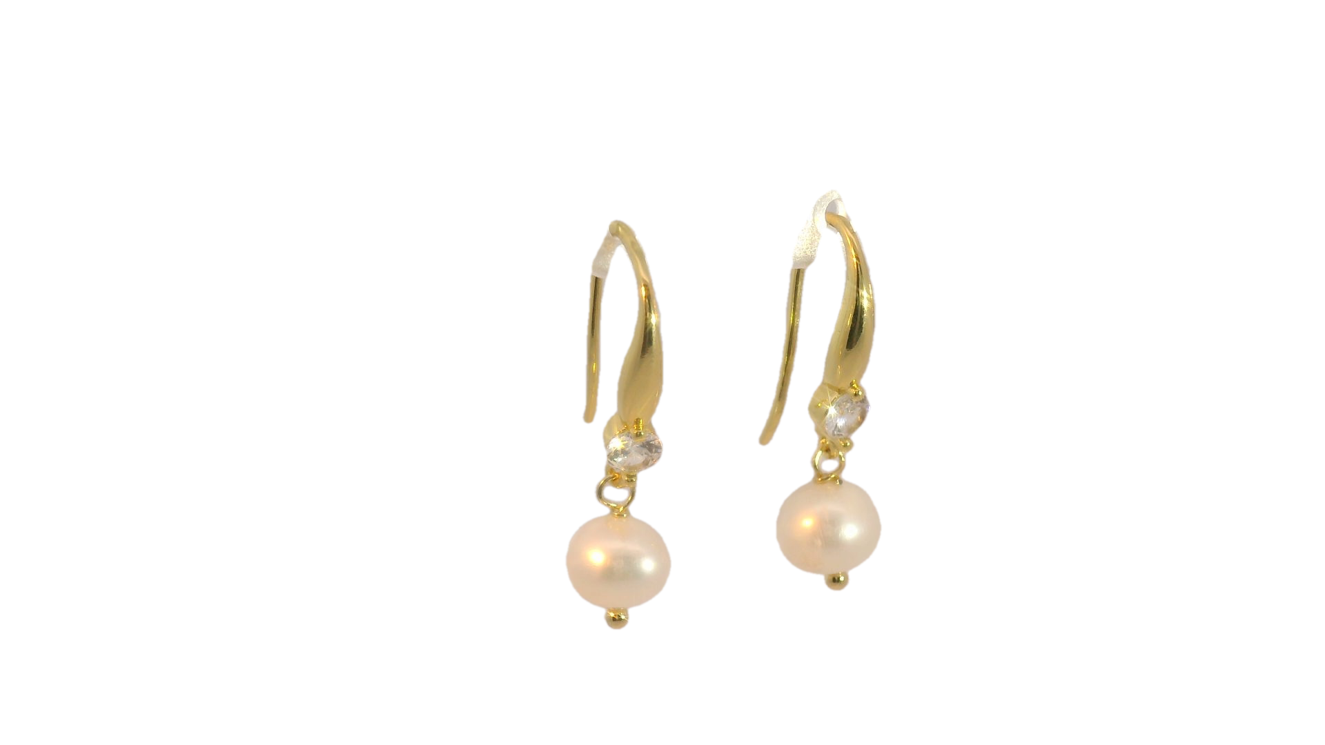 Aretes De Gota Slim Perla Zirc