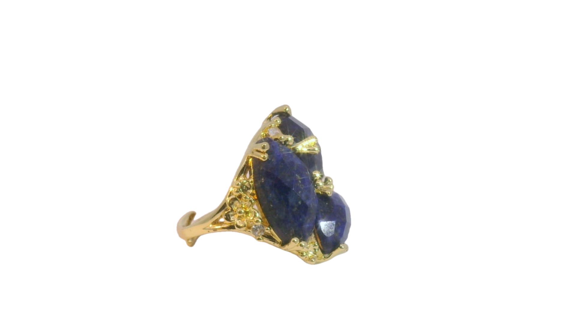 Anillo De 3 Piedras Preciosas con Zirconia