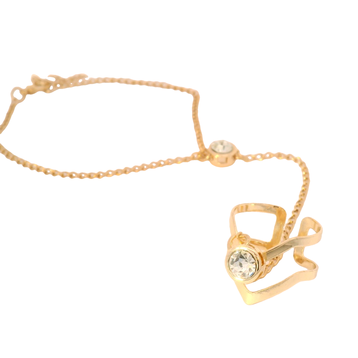 Hand Chain V Ring