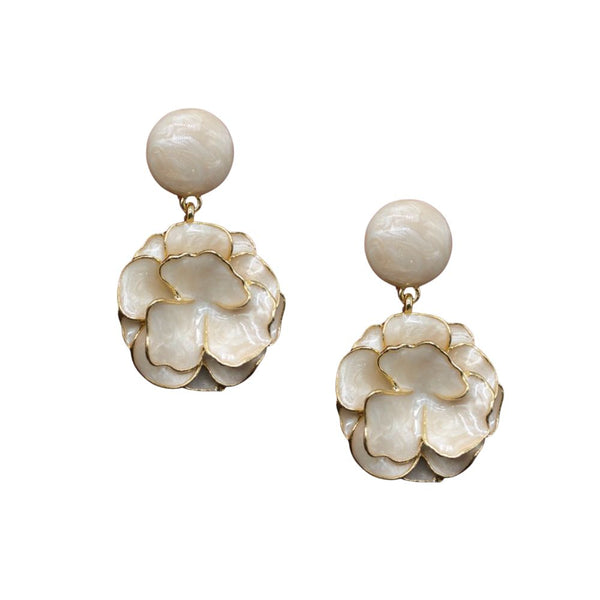 Aretes Floral Shell