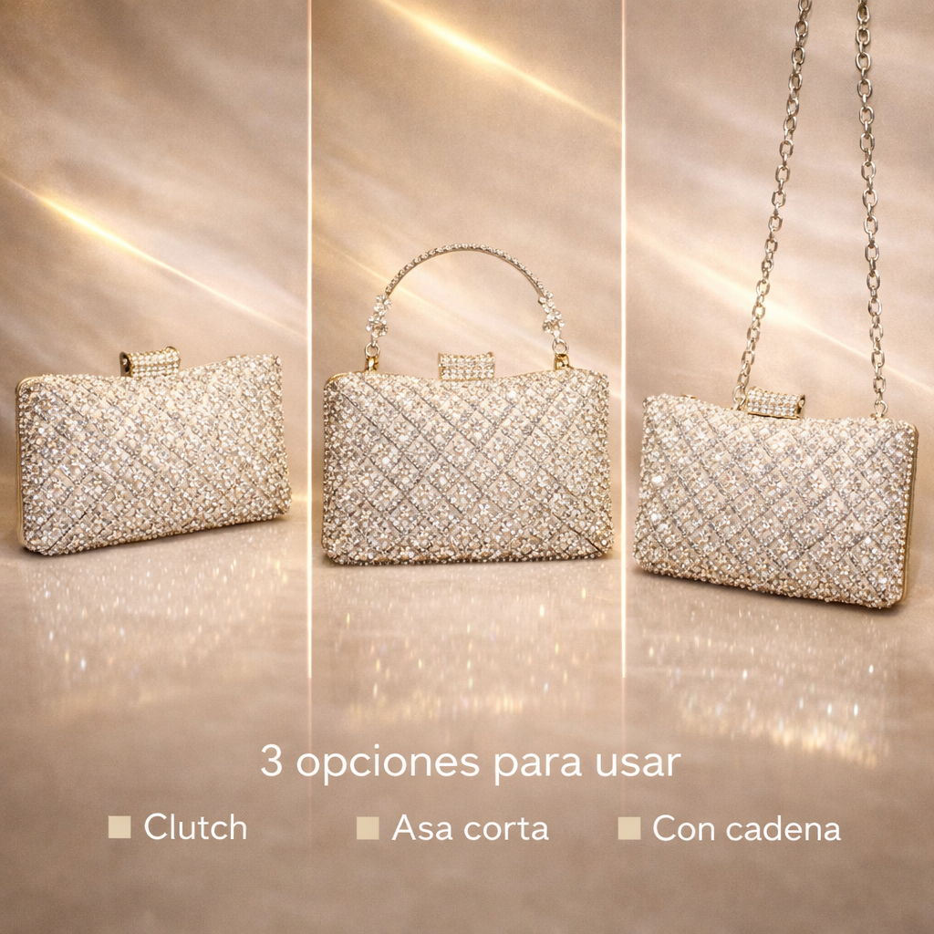 Bolsa Clutch Crystal Luv