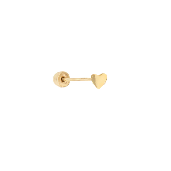Broquel Mini De Corazón Oro 10k
