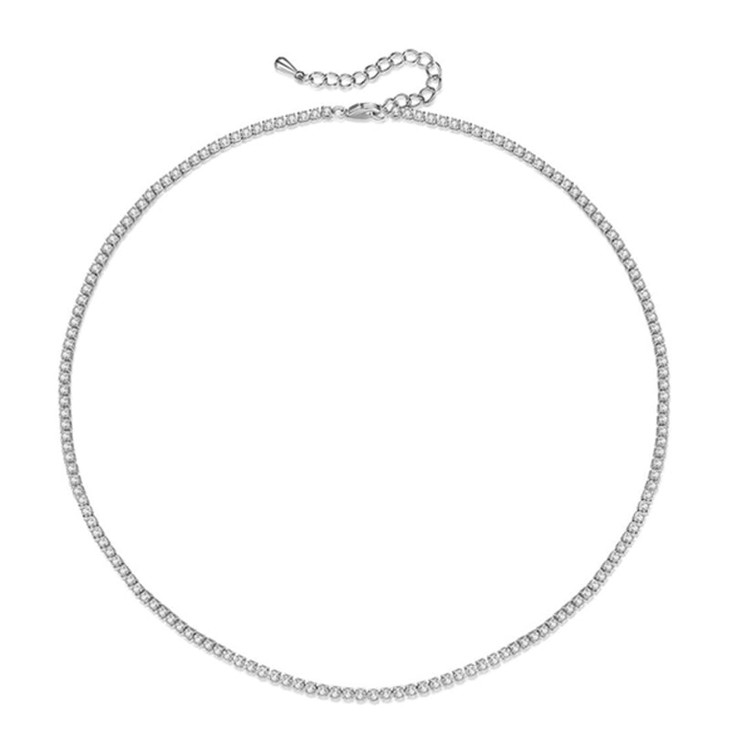 Collar Brillante Plateado