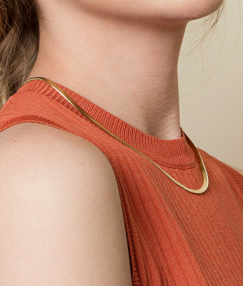 Collar Plano Oro Mujer
